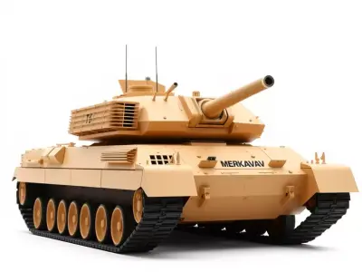 Desert Merkava Tank model pack Low-poly 3D model
