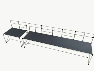 Workstation Table 3D model