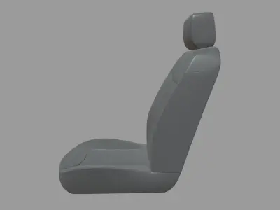 Car Seat 013 Low-poly 3D model