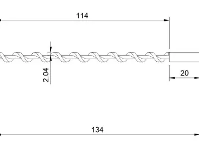 SCREW L 134  H 6 3D model