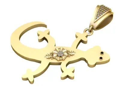 LIZARD PENDANT 3D PRINTABLE MODEL 3D print model