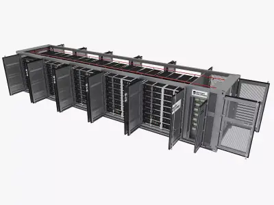 Battery Energy Storage System Container BESS PBR 3D model