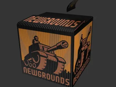 Folding Box Free low-poly 3D model