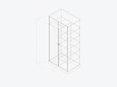 Cabinet - Metal - Locka - Combination Low-poly 3D model