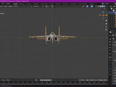 SU-35 Low-poly 3D model