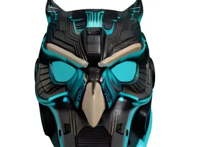Cyberpunk Owl Mask 3D model