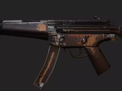 MP5 3D MODEL gun Low-poly 3D model