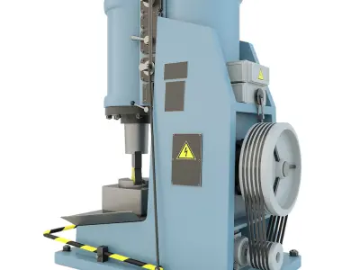 Industrial machine tool - MA4129A Forging hammer press-stamping 3D model