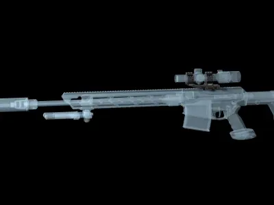 Burris AR-PEPR Scope mount 30mm Low-poly 3D model