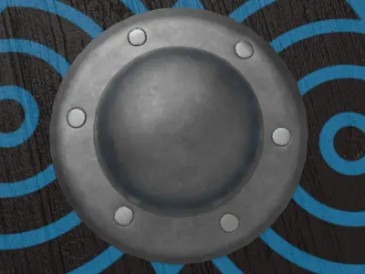 Viking Round Shield Low-poly 3D model purchase