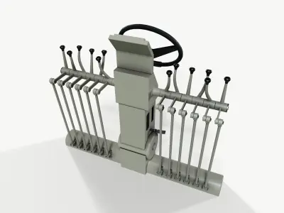 Grader staring setup Low-poly 3D model