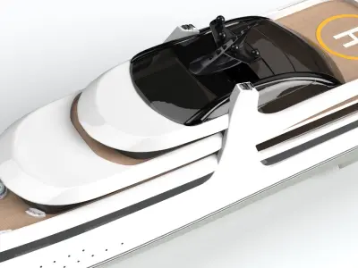 Sleeping Sun Luxury Superyacht Dynamic Simulation 3D model