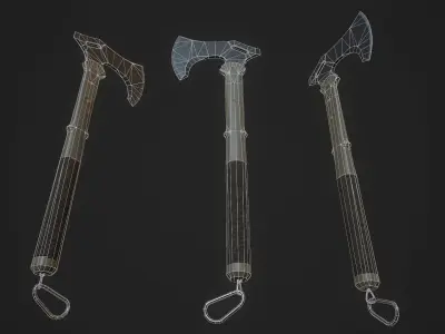 Modern Axe 03 Low-poly 3D model