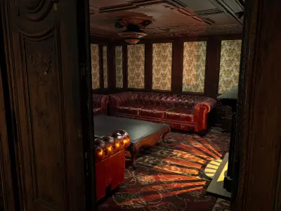 15 Room Victorian Hotel Mansion Manor House 3D model
