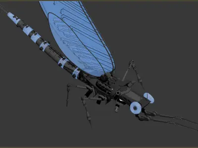 mechanical insect Ephemera Danica Free 3D model