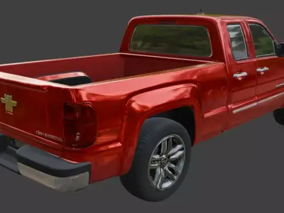 Vintage Rusty Pickup Truck 3D Model 3D model 16