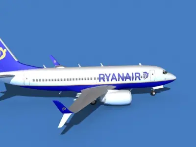 Boeing 737 MAX 7 Ryanair 3D model