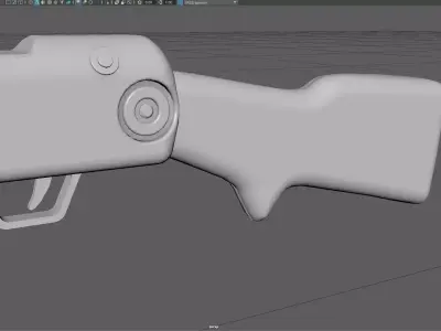 Survival Combat Rifle Post Apocalyptic PBR Game Weapon Low-poly 3D model