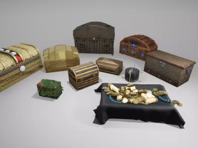 Chest Model Pack 1 Low-poly 3D model