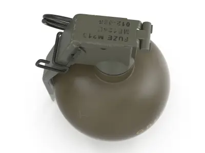 M67 Hand Grenade Low-poly 3D model