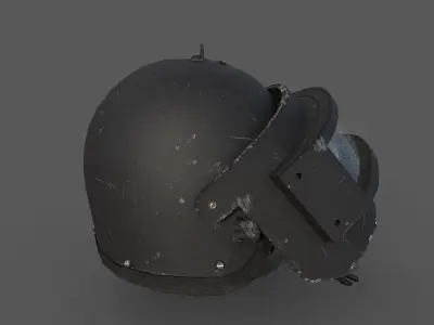 Military  helmet low poly Low-poly 3D model Low-poly 3D model