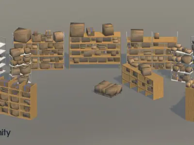 Storage Solution Unity Asset Free low-poly 3D model