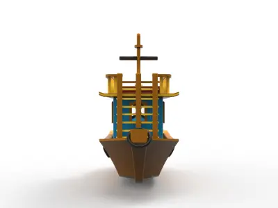Toon Tug Low-poly 3D model