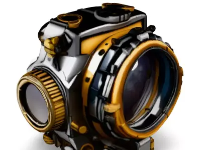 SciFi Camera Prop HighPoly Model Low-poly 3D model