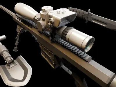 Sniper Rifle 3D model 24