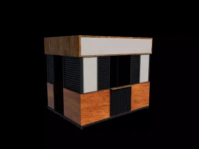 stand booth food 3D model