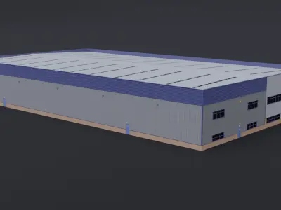 Warehouse 5 Low-poly 3D model