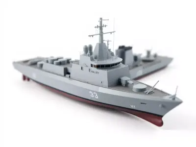 Modern Naval Destroyer model pack Low-poly 3D model