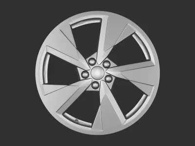 Alloy Wheel Low-poly 3D model