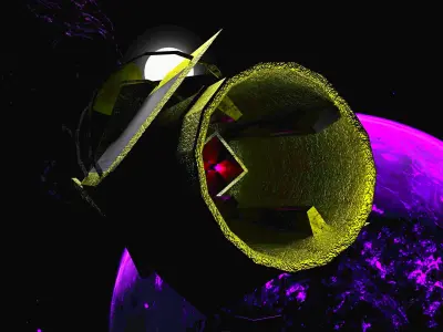 Space Telescope Satellite Low-poly 3D model purchase