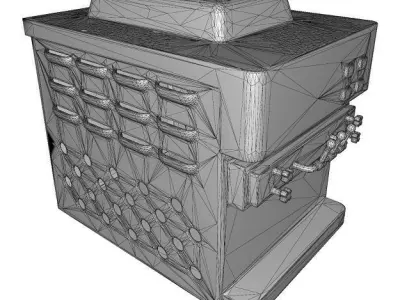 Cartoon Icecream Machine Low-poly 3D model
