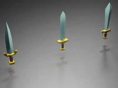 Swords legend of zelda sword Low-poly 3D model