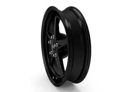 JMS Avenger Series Race Front Wheel Black 3D model