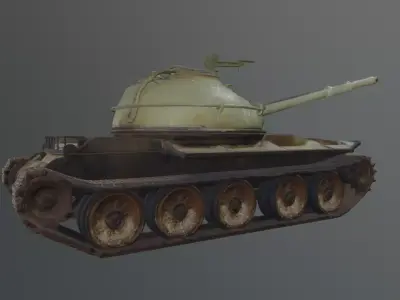tank wreck 3D model