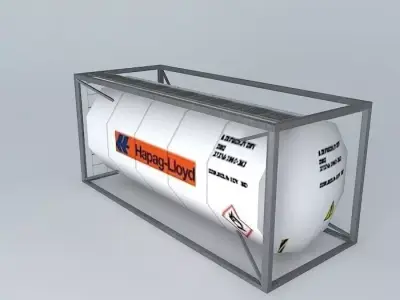 Hapag Lloyd Tank 20 Container Free 3D model