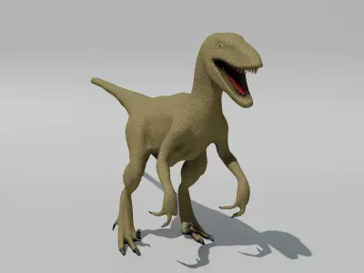 Velociraptor - Game Ready Low-poly 3D model
