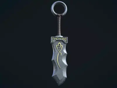 Fantasy Sword pbr Low-poly 3D model order