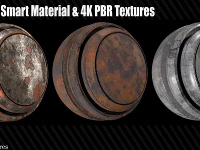 30 Metal Smart Materials 4KPBR Textures Vol 3 Texture