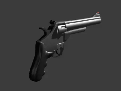 Revolver Low-poly 3D model purchase