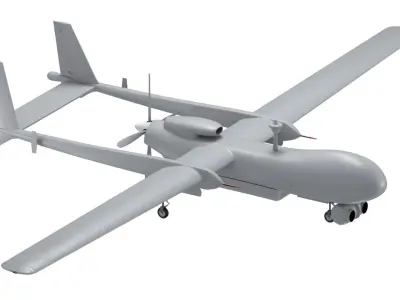 UAV Heron TP Israel Aerospace Industries drone 3D model