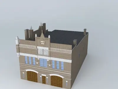 Stn 6 a  St Paul Minnesota Former Fire Station 6  built in 1884 Free 3D model