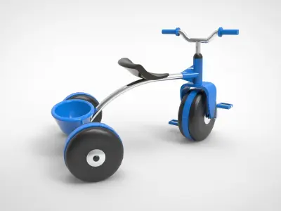 Kids Bicycle  Low-poly 3D model purchase