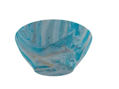 Bowl in Blue Color 3D model