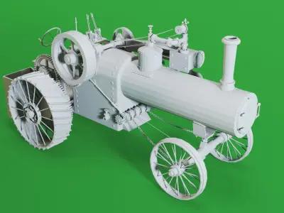 5- Steam Tractors- High detail 3d models Low-poly 3D model