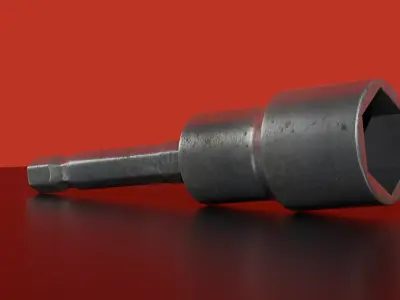 Socket Wrench Attachment Low-poly 3D model