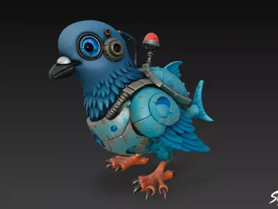 Spijoniro Golubiro VOL2 - Italian Brainrot Low-poly 3D model